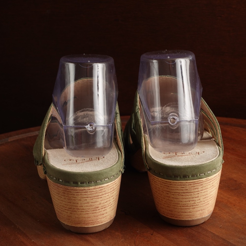 Dansko Sandals Womens SZ EU 39 US 8.5-9 Green Lyndi Slide Comfort Coastal Shoes - Picture 3 of 15